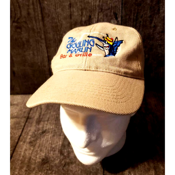 The Giggling Marlin Bar & Grille Cabo San Lucas Adjust. Hat Tan Adult Logo OSFM - Picture 1 of 7